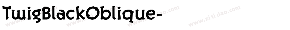 TwigBlackOblique字体转换