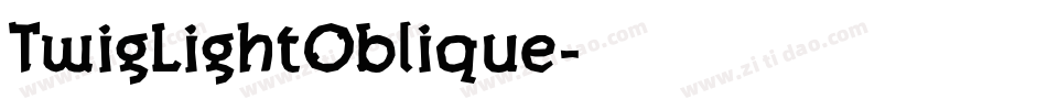 TwigLightOblique字体转换