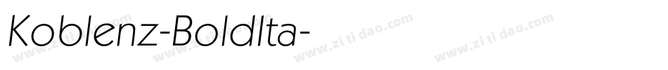 Koblenz-BoldIta字体转换