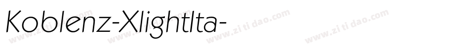 Koblenz-XlightIta字体转换