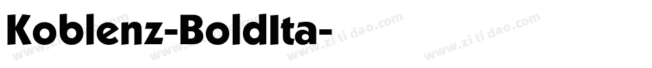 Koblenz-BoldIta字体转换