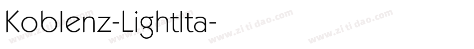 Koblenz-LightIta字体转换