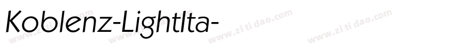 Koblenz-LightIta字体转换