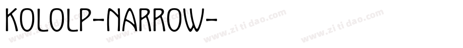 KoloLP-Narrow字体转换