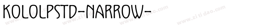 KoloLPStd-Narrow字体转换