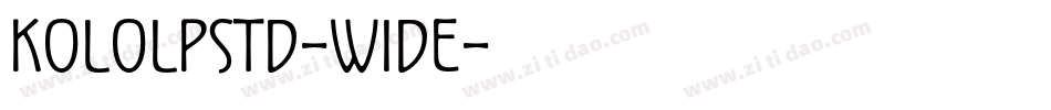 KoloLPStd-Wide字体转换