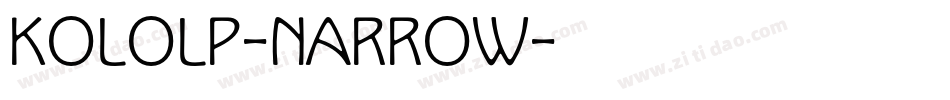 KoloLP-Narrow字体转换