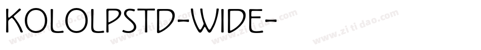 KoloLPStd-Wide字体转换