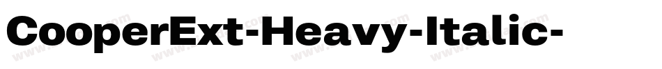 CooperExt-Heavy-Italic字体转换