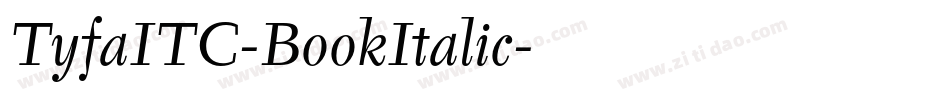 TyfaITC-BookItalic字体转换