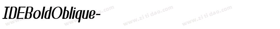 IDEBoldOblique字体转换
