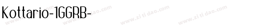 Kottario-1GGRB字体转换