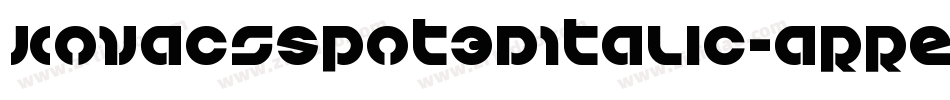 KovacsSpot3DItalic-aRRE字体转换