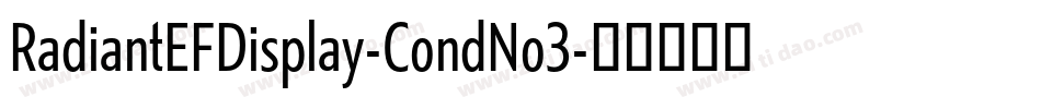 RadiantEFDisplay-CondNo3字体转换