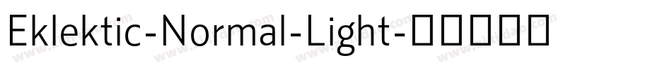 Eklektic-Normal-Light字体转换
