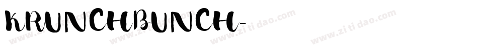 KRUNCHBUNCH字体转换