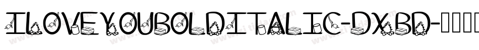 ILoveYouBoldItalic-DxBd字体转换