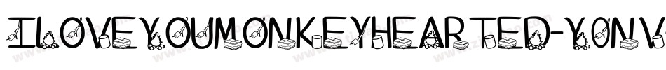 ILoveYouMonkeyHearted-Y0nv字体转换