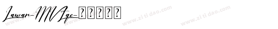 Lawar-MVLqe字体转换