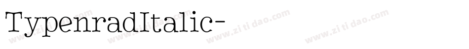 TypenradItalic字体转换