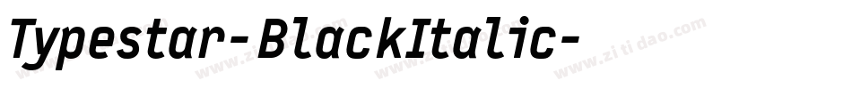 Typestar-BlackItalic字体转换