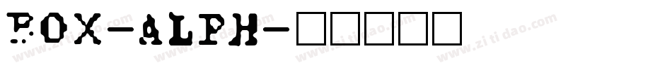 BOX-ALPH字体转换