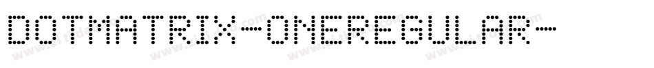 DotMatrix-OneRegular字体转换