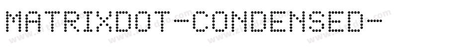 MatrixDot-Condensed字体转换