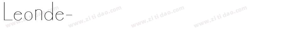 Leonde字体转换