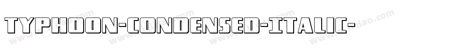 Typhoon-Condensed-Italic字体转换