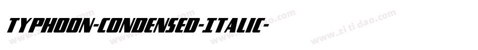 Typhoon-Condensed-Italic字体转换