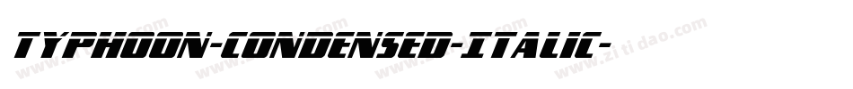 Typhoon-Condensed-Italic字体转换