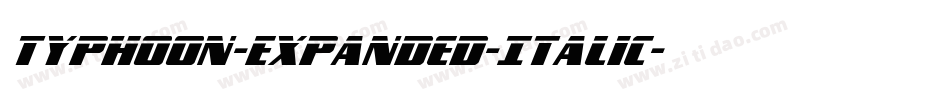 Typhoon-Expanded-Italic字体转换