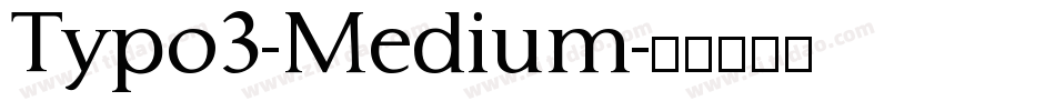 Typo3-Medium字体转换