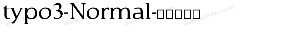 typo3-Normal字体转换