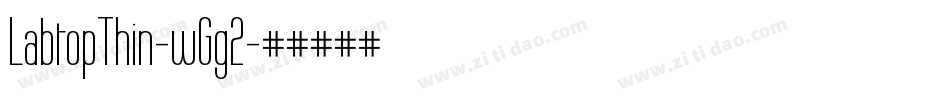 LabtopThin-wGg2字体转换
