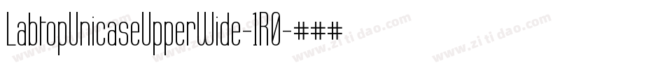 LabtopUnicaseUpperWide-1R0字体转换