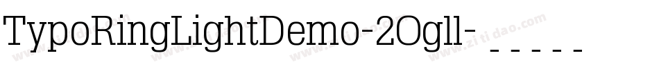 TypoRingLightDemo-2Ogll字体转换