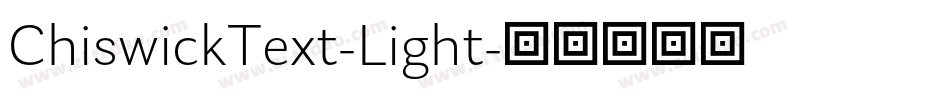 ChiswickText-Light字体转换