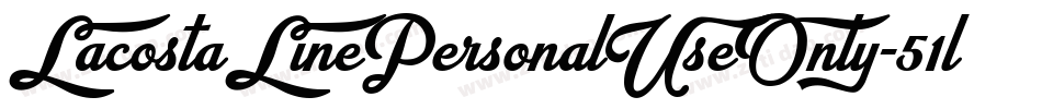 LacostaLinePersonalUseOnly-51lna字体转换