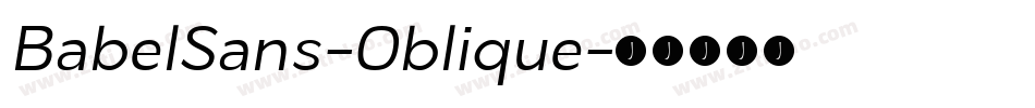 BabelSans-Oblique字体转换