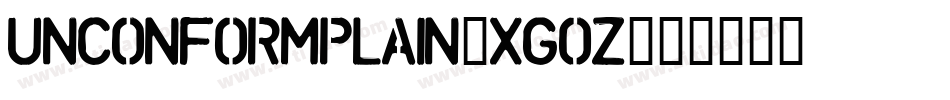 UnconformPlain-XGOZ字体转换