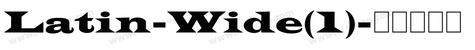 Latin-Wide(1)字体转换