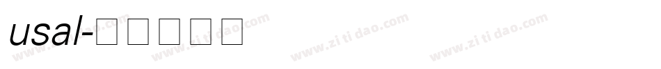 usal字体转换