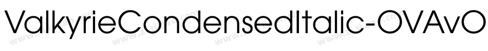 ValkyrieCondensedItalic-OVAvO字体转换