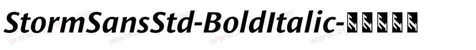 StormSansStd-BoldItalic字体转换