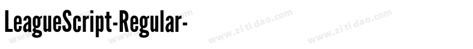 LeagueScript-Regular字体转换