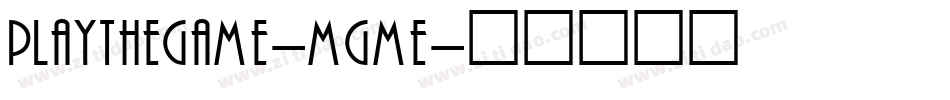 PlayTheGame-MGme字体转换