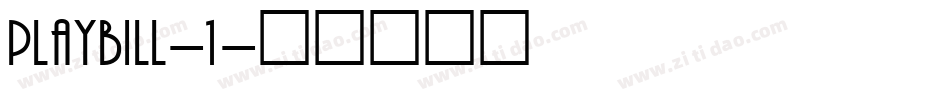 Playbill-1字体转换