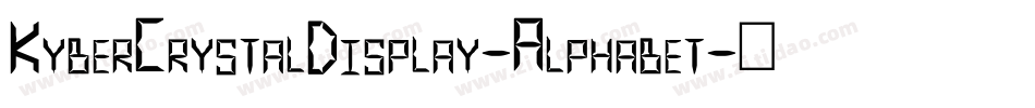 KyberCrystalDisplay-Alphabet字体转换